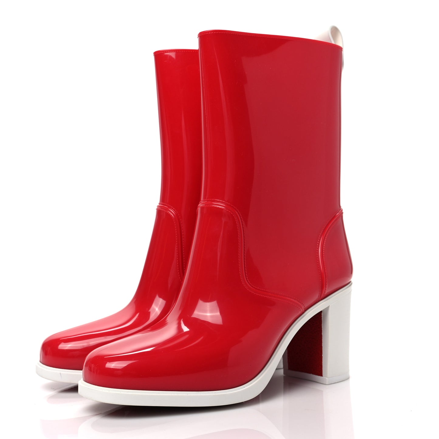 PVC Loubirain 70MM Rain Boots 39 Red