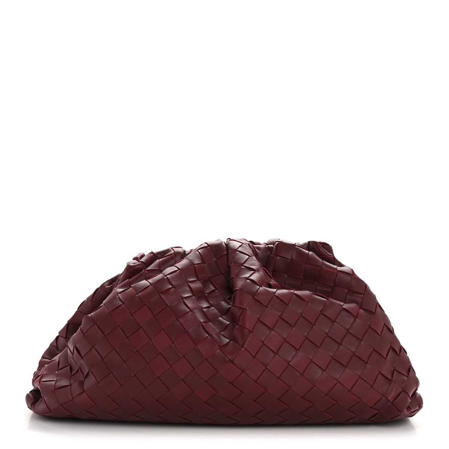 Bottega Veneta Nappa Maxi Intrecciato The Pouch Oversized Clutch Bordeaux 1 of 10