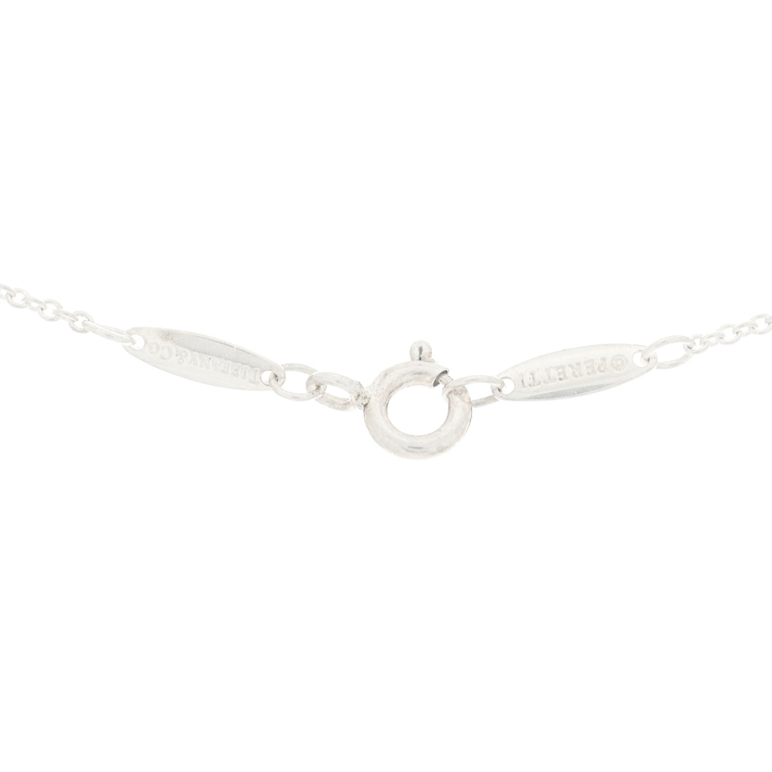 Tiffany Sterling Silver Diamond .03ct Elsa Peretti Diamonds by the Yard Pendant Necklace 4 of 5