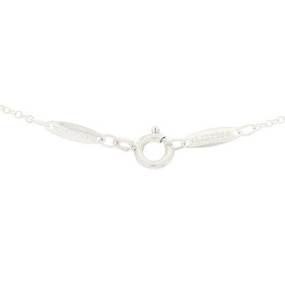 Tiffany Sterling Silver Diamond .03ct Elsa Peretti Diamonds by the Yard Pendant Necklace 4 of 5