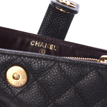 Chanel Caviar Quilted Mini Phone Holder Clutch Black 7 of 7