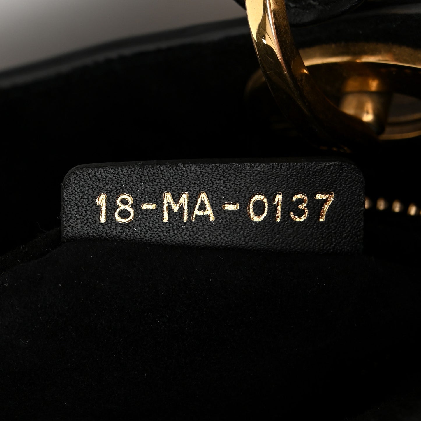 Lambskin Studded Mini Supple Lady Dior Black