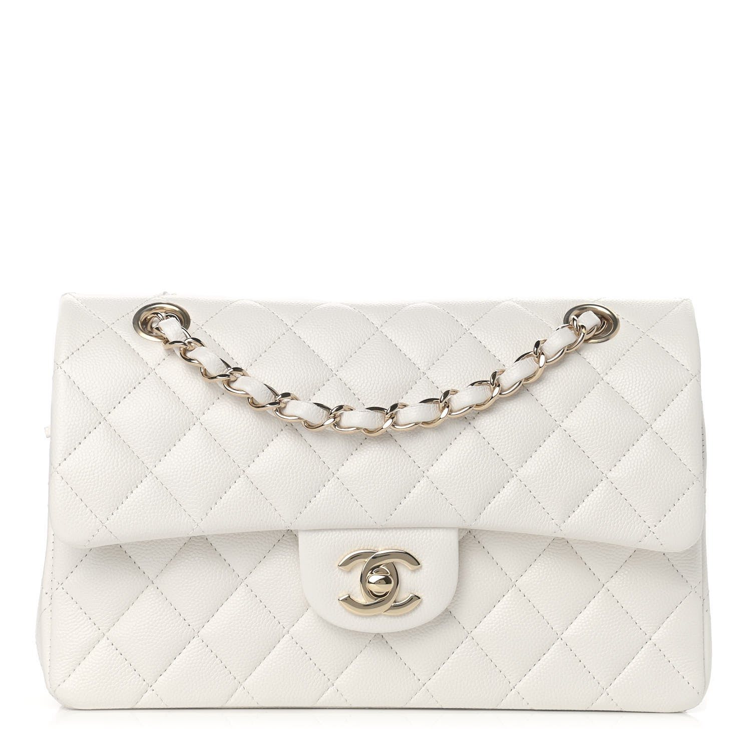 Chanel Caviar Quilted Small Double Flap White 1 of 10