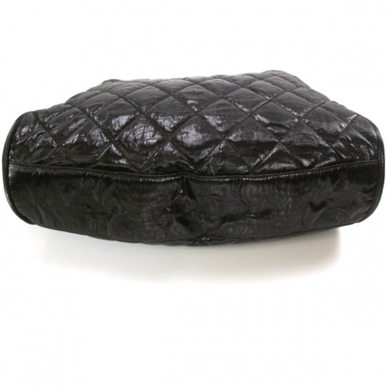 Chanel Nylon Quilted Le Marais Hobo Black 4 of 11