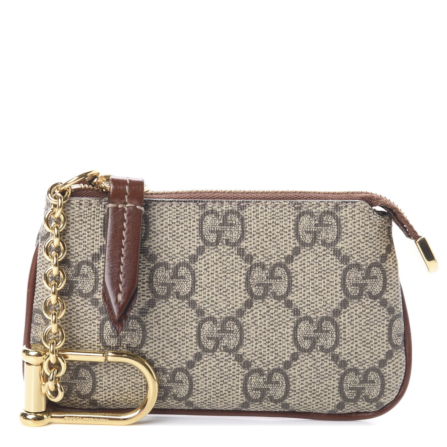 GG Supreme Monogram Key Case Brown