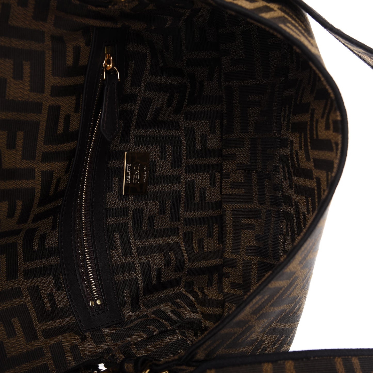 Fabric Jacquard FF 1974 Medium Baguette Tobacco Moro Black