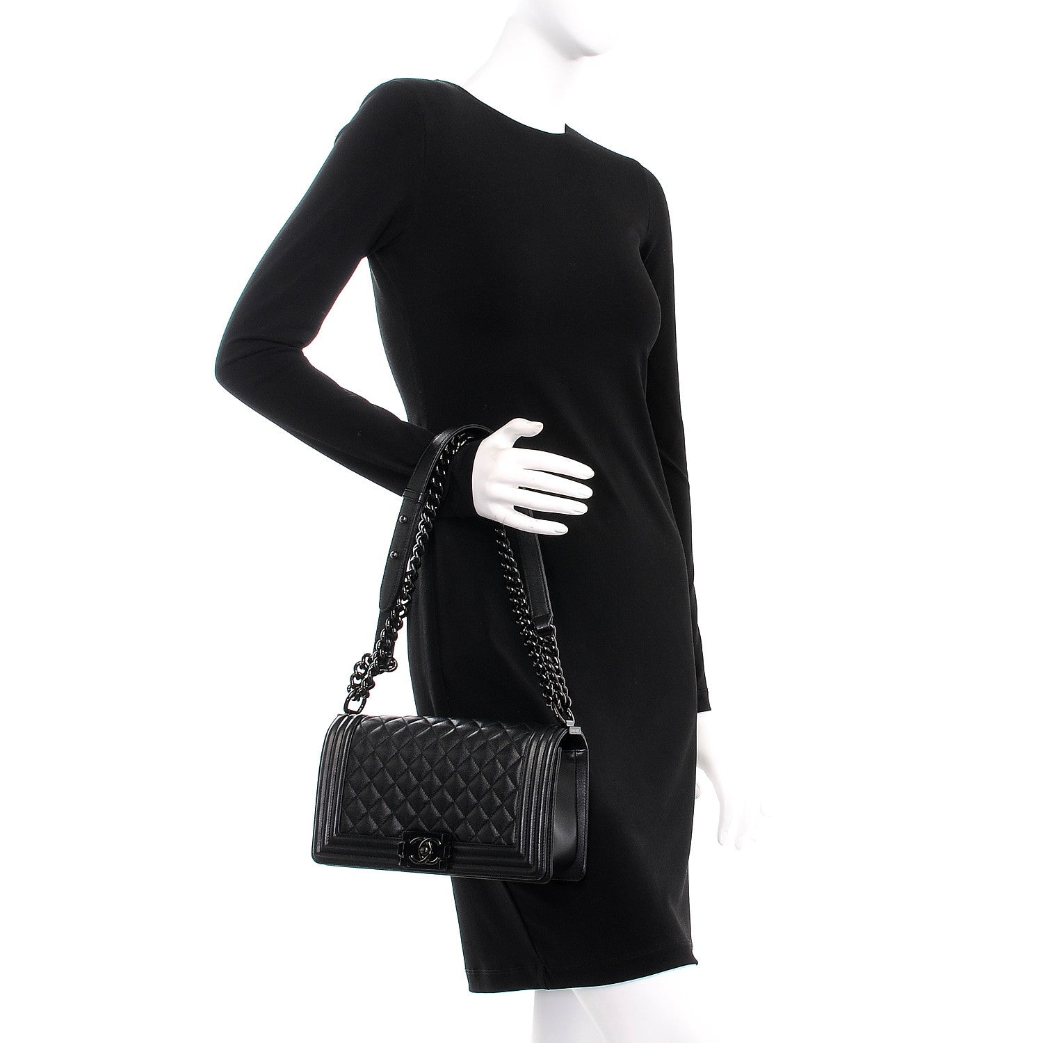 Chanel Caviar Quilted Medium Boy Flap So Black 3 of 9
