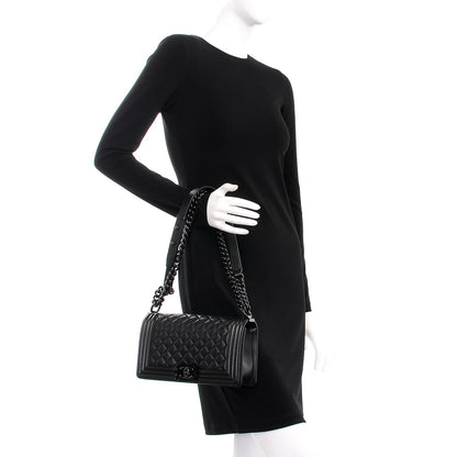Chanel Caviar Quilted Medium Boy Flap So Black 3 of 9