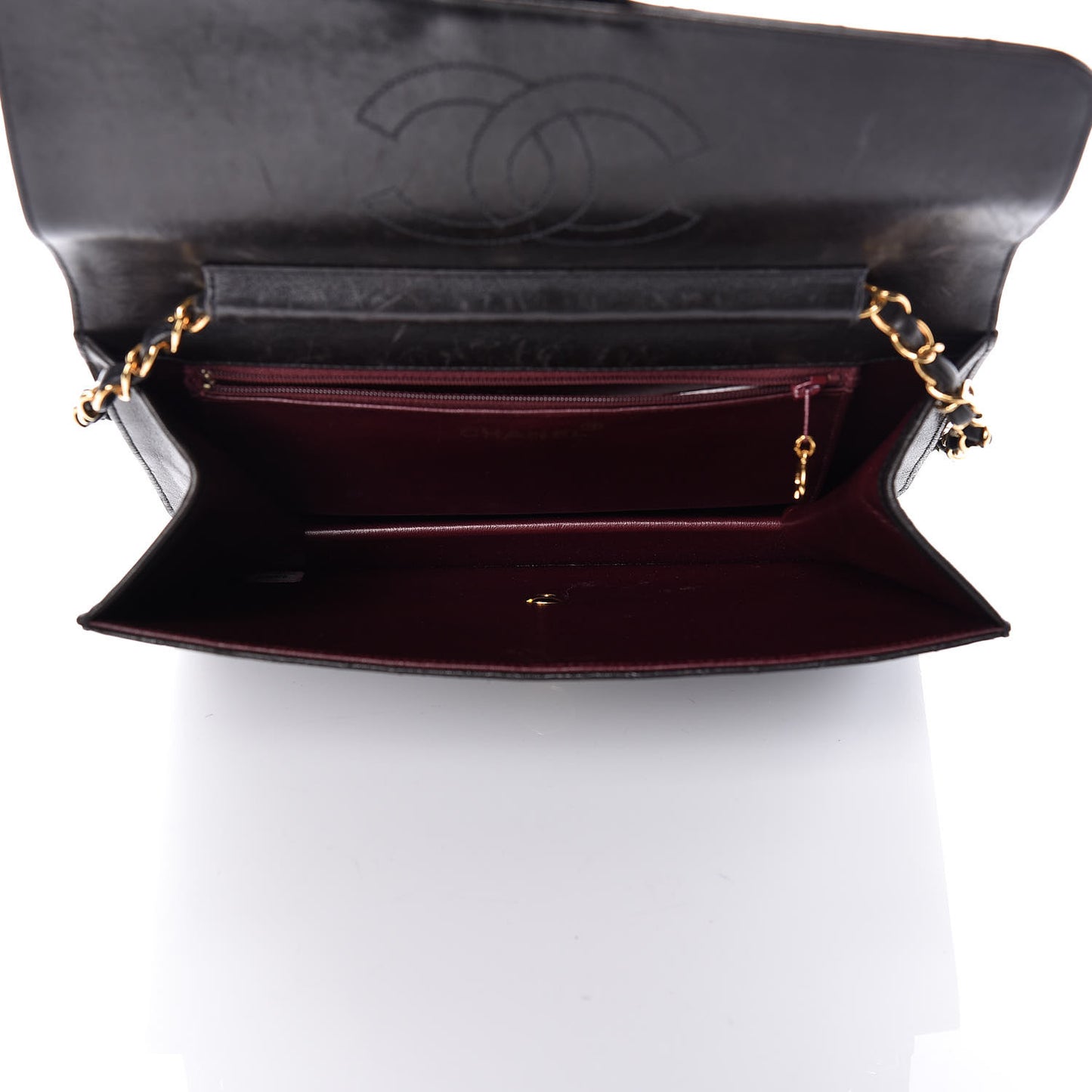 Lambskin Quilted Medium Single Flap Black