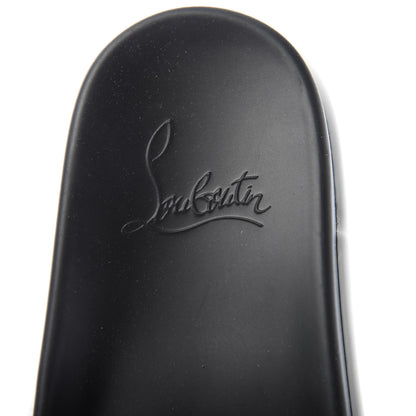 Christian Louboutin Veau Velours Strass Dear Pool Platform Slide Sandal 36.5 Black 7 of 9