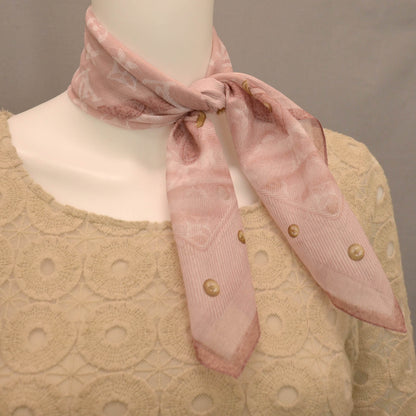Louis Vuitton Cotton Monogram New Denim Bandana Pale Pink 2 of 4