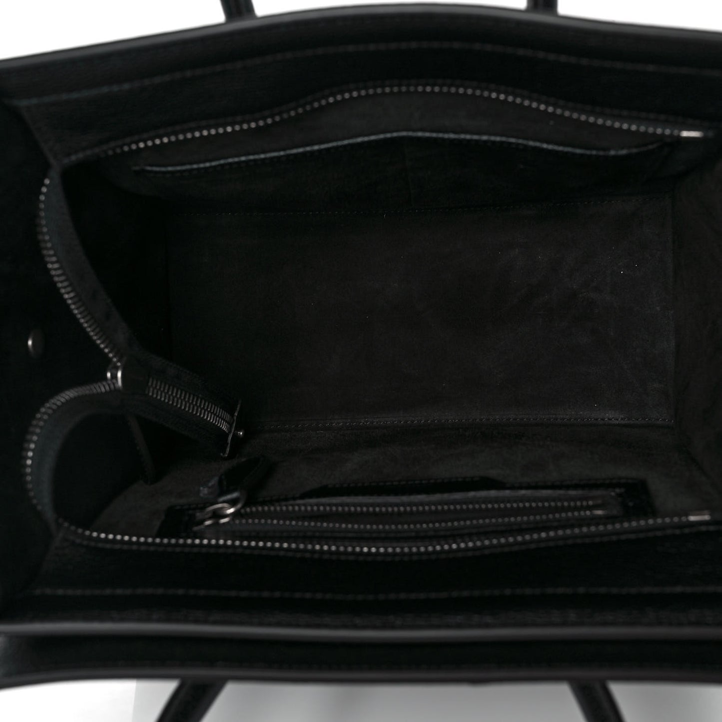 Drummed Calfskin Micro Luggage Black