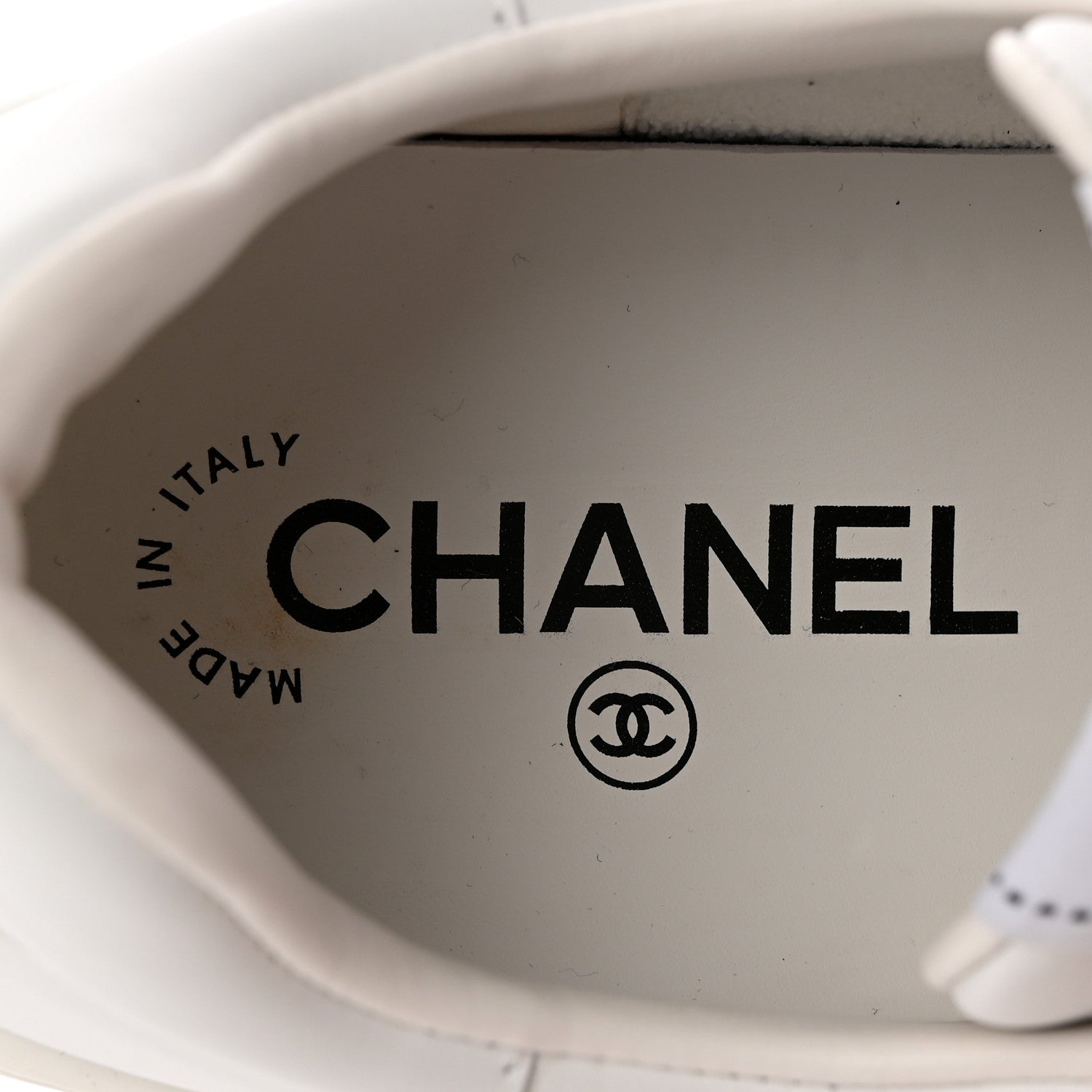 Chanel Calfskin Womens CC Logo Sneakers 37 White 6 of 16