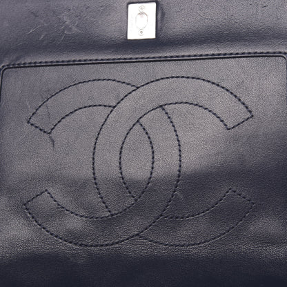 Chanel Sheepskin Quilted Medium Vintage Mademoiselle Flap Dark Navy 12 of 18