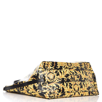 Versace PVC Barocco Printed Tote Black Gold 4 of 14