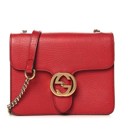 Gucci Dollar Calfskin Small Interlocking G Shoulder Bag Red 1 of 11