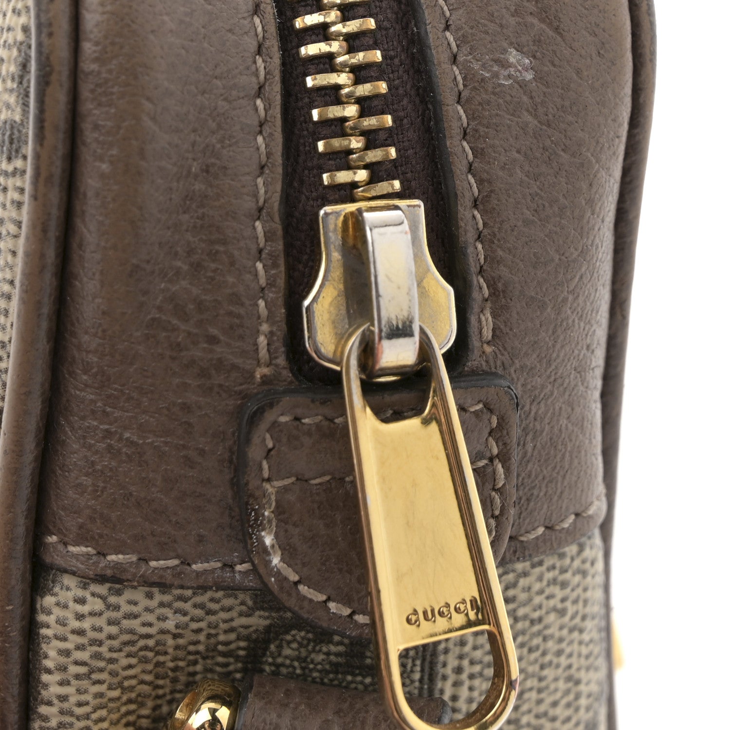 Gucci GG Supreme Monogram Web Mini Ophidia Shoulder Bag Brown 14 of 16