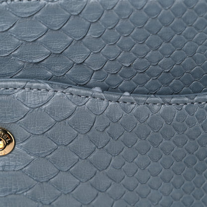 Chanel Python Jumbo Double Flap Light Blue 12 of 16