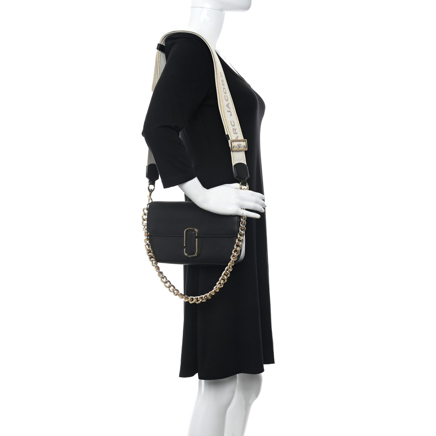 Calfskin The J Marc Shoulder Bag Black