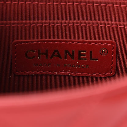Chanel Calfskin Chevron Quilted Mini Statement Flap Red 6 of 9