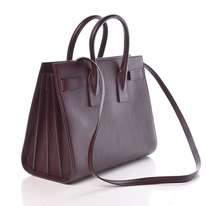 Saint Laurent Calfskin Small Sac De Jour Bordeaux 3 of 9