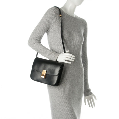 Celine Box Calfskin Medium Classic Box Flap Bag Black 2 of 7