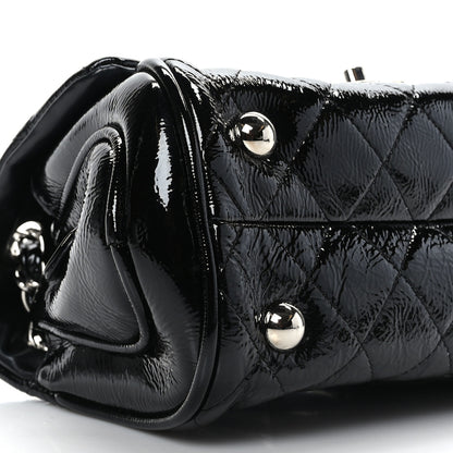 Chanel Distressed Patent Quilted Single Flap Bag Black 8 of 9