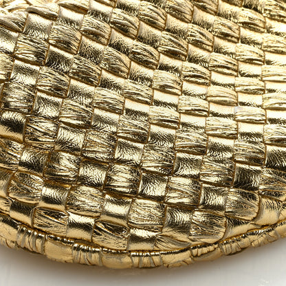 Bottega Veneta Laminated Calfskin Pressed Intreccio Mini Jodie Gold 8 of 8