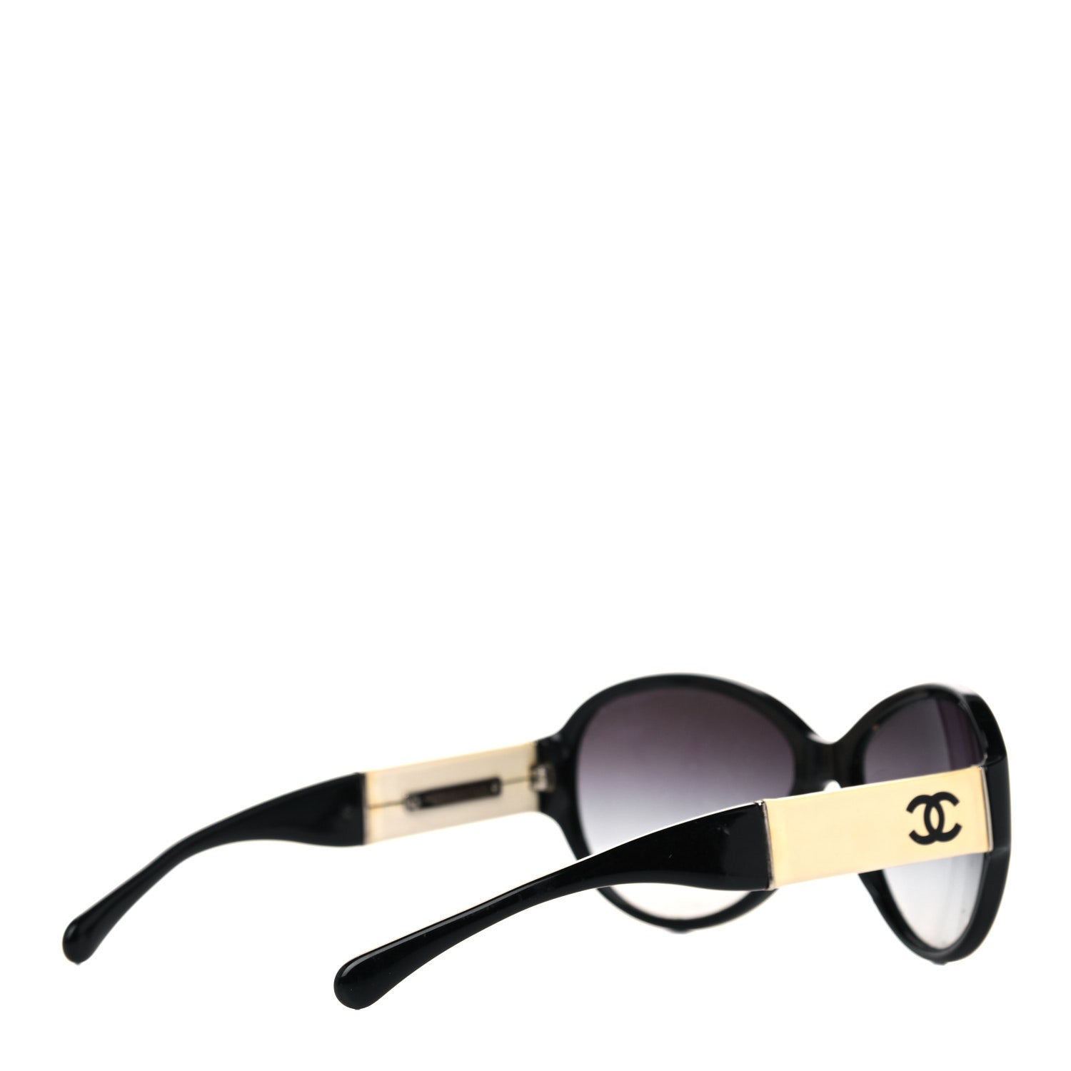 Chanel Acetate CC Sunglasses 5229Q Black White 4 of 10