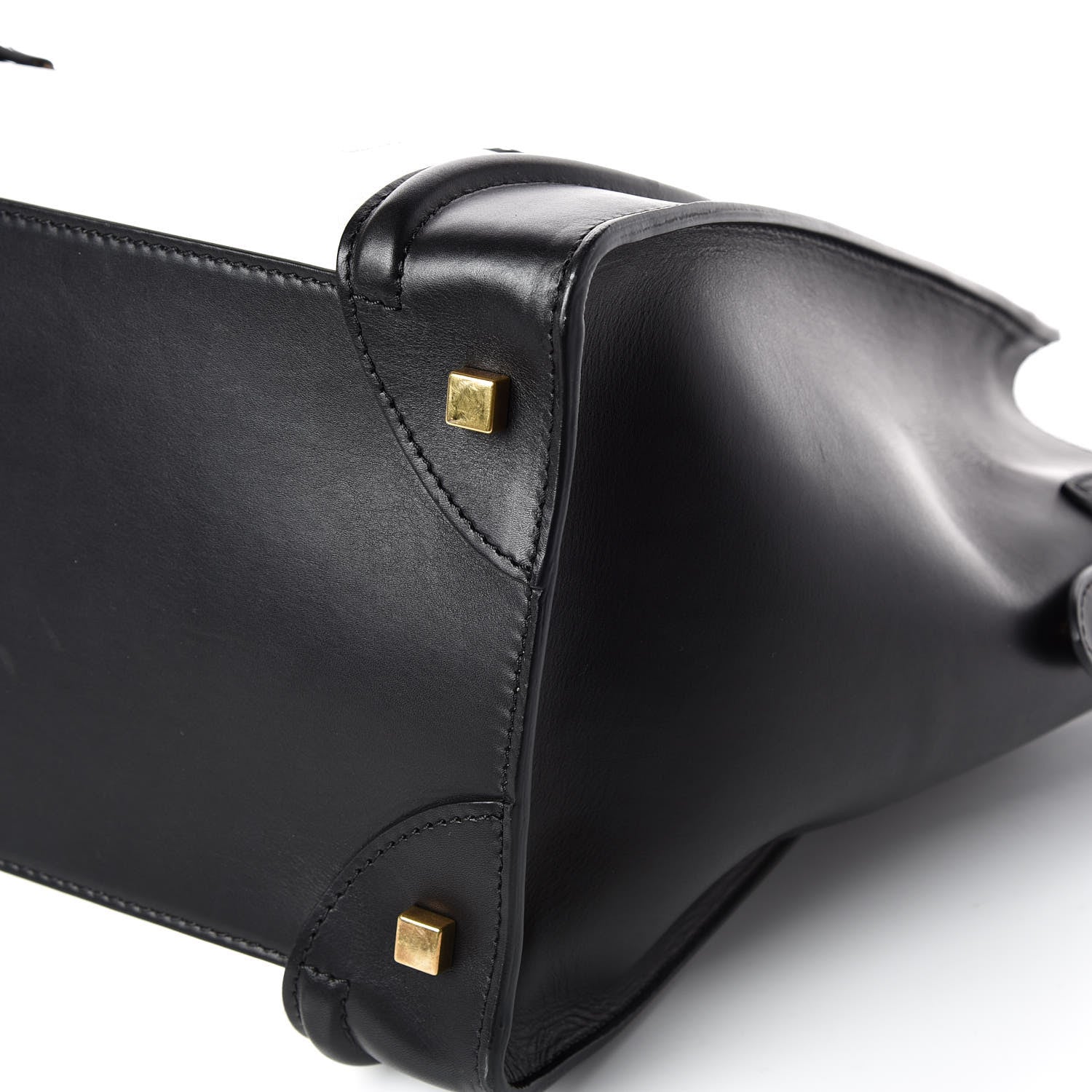 Celine Smooth Calfskin Shrunken Lambskin Mini Bi-Color Luggage Black White 6 of 10
