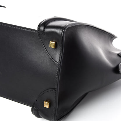 Celine Smooth Calfskin Shrunken Lambskin Mini Bi-Color Luggage Black White 6 of 10