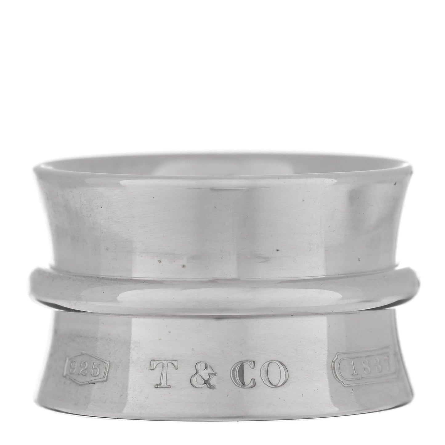 Sterling Silver Wide 1837 Band Ring 48 4.5
