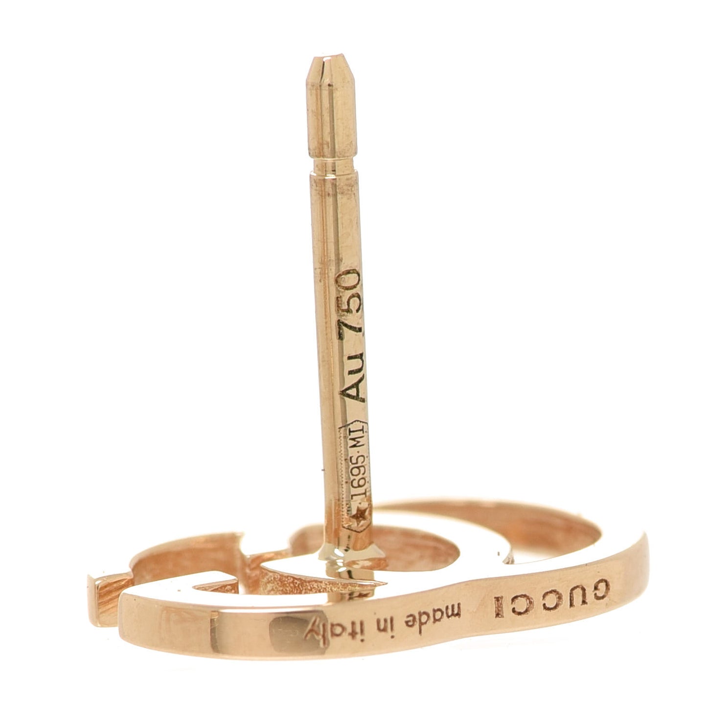18K Yellow Gold GG Tissue Stud Earrings