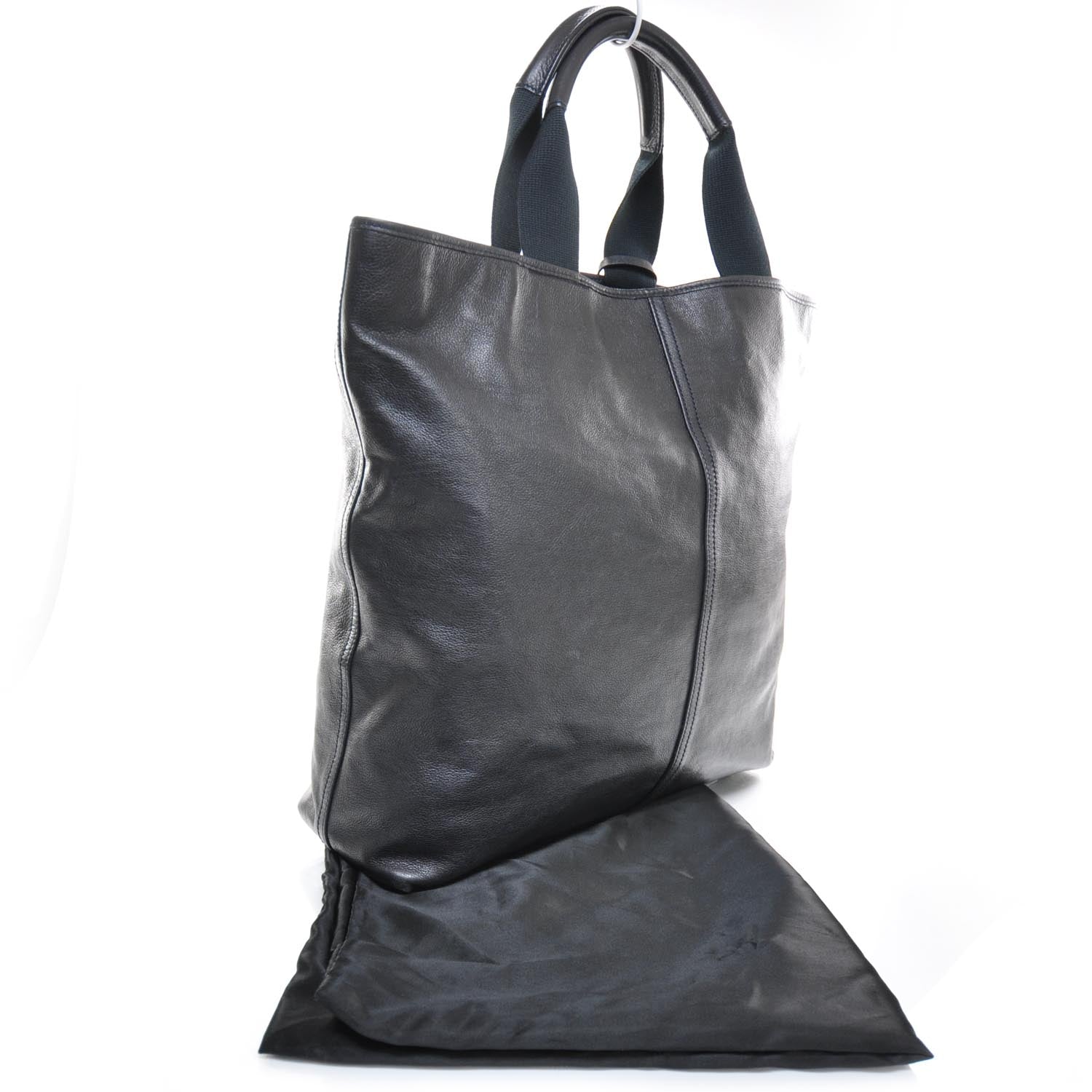 Saint Laurent Leather Tanger Tote Unisex Black 2 of 9