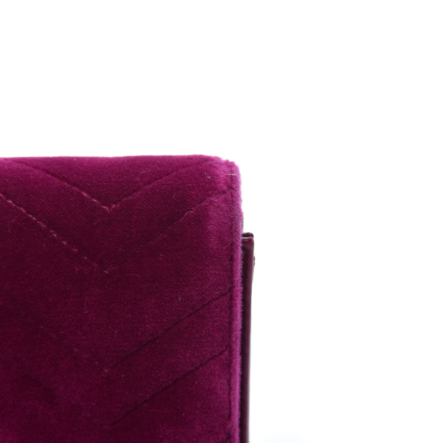 Gucci Velvet Matelasse GG Marmont Mini Bag Fuchsia Violet Cyclamen 10 of 14