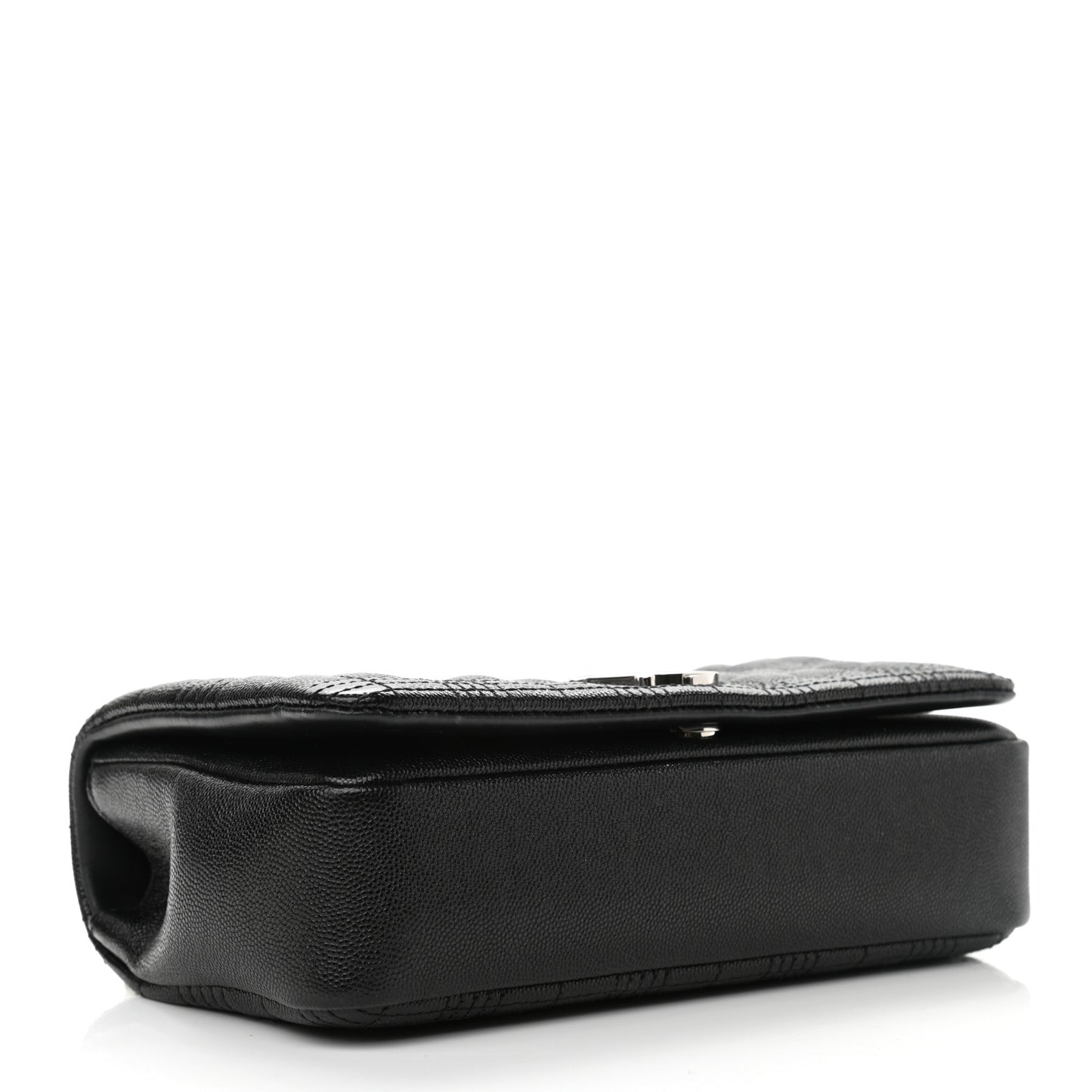 Grainy Calfskin Quilted Small Lola Bag Black