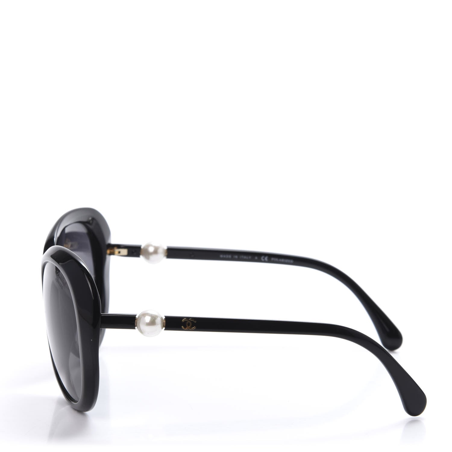 Chanel CC Pearl Polarized Sunglasses 5302-H Black 3 of 8
