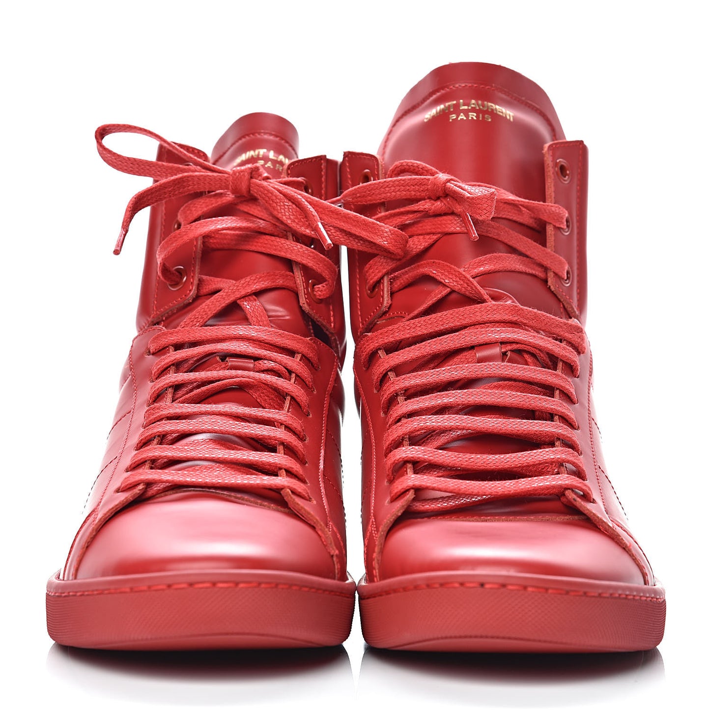 Calfskin Mens Court Classic SL/01H High Top Sneakers 44 New Red