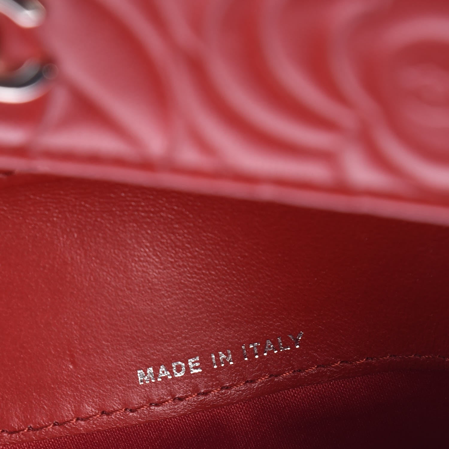 Chanel Lambskin Embossed Camellia Large Gusset Flap Wallet Red 7 of 10