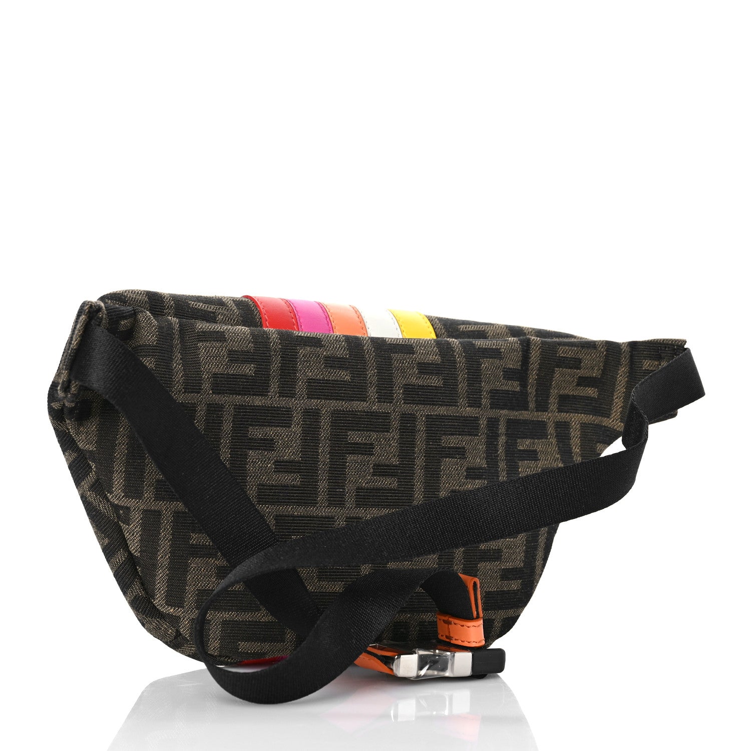 Fendi Fabric Jacquard FF Kids Belt Bag Tobacco Multicolor 3 of 8
