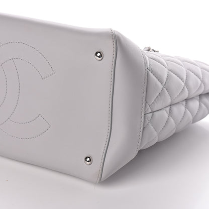 Chanel Calfskin Quilted Small Easy Shopping Tote Grey 9 of 13