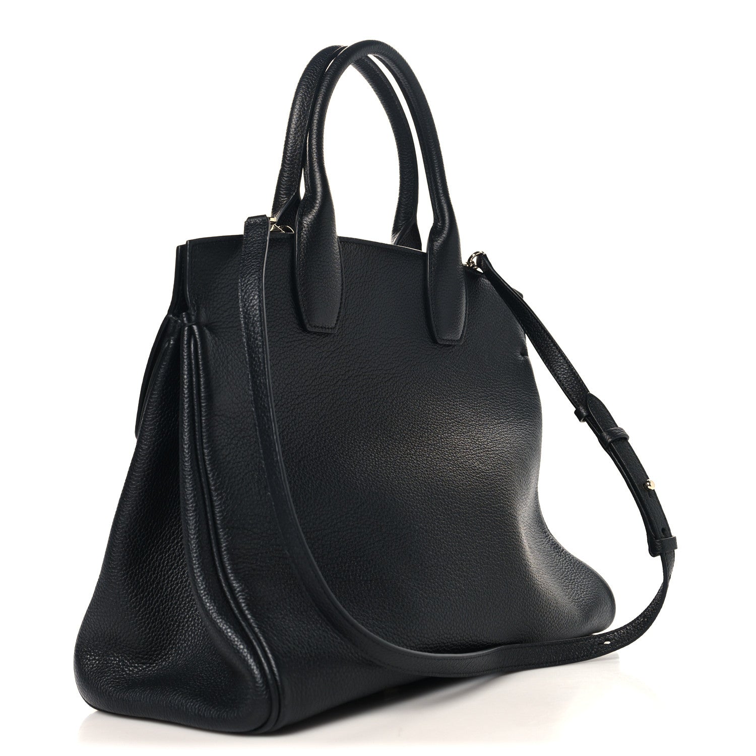 Salvatore Ferragamo Calfskin Large Studio Bag Black 4 of 11