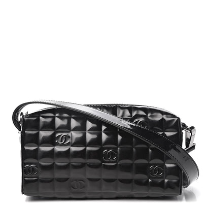 Chanel Patent Chocolate Bar Quilted Shoulder Bag Black 1 of 11