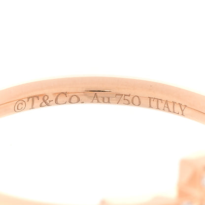 Tiffany 18K Rose Gold Diamond T Wire Ring 47 4 4 of 4