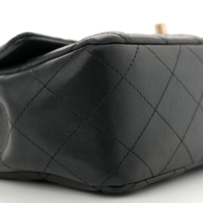 Chanel Lambskin Quilted Mini Rectangular Flap Black 9 of 12