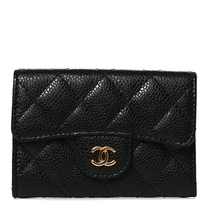 Chanel Caviar Quilted Flap Card Holder Black 1 of 10