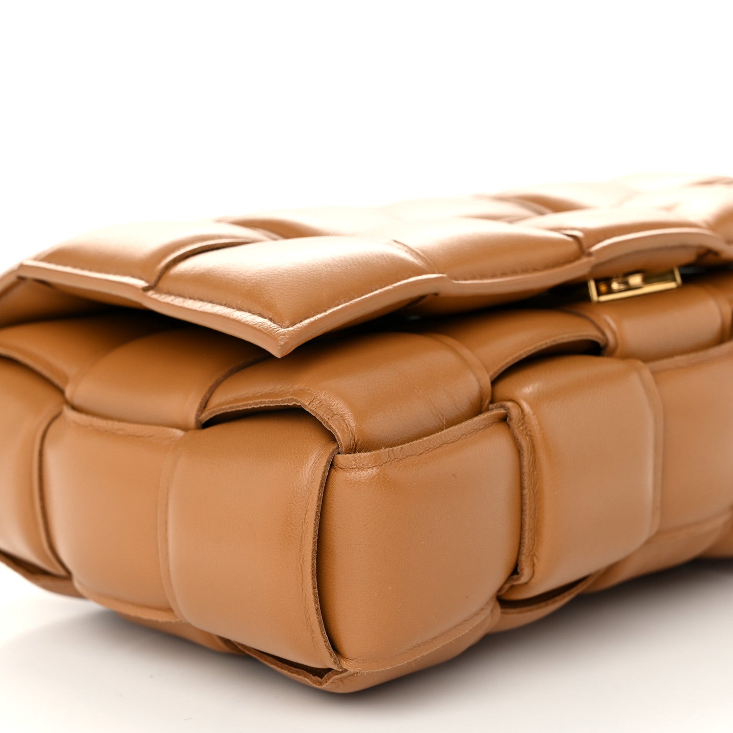 Bottega Veneta Nappa Maxi Intreccio Padded Cassette Crossbody Bag Caramel 9 of 10