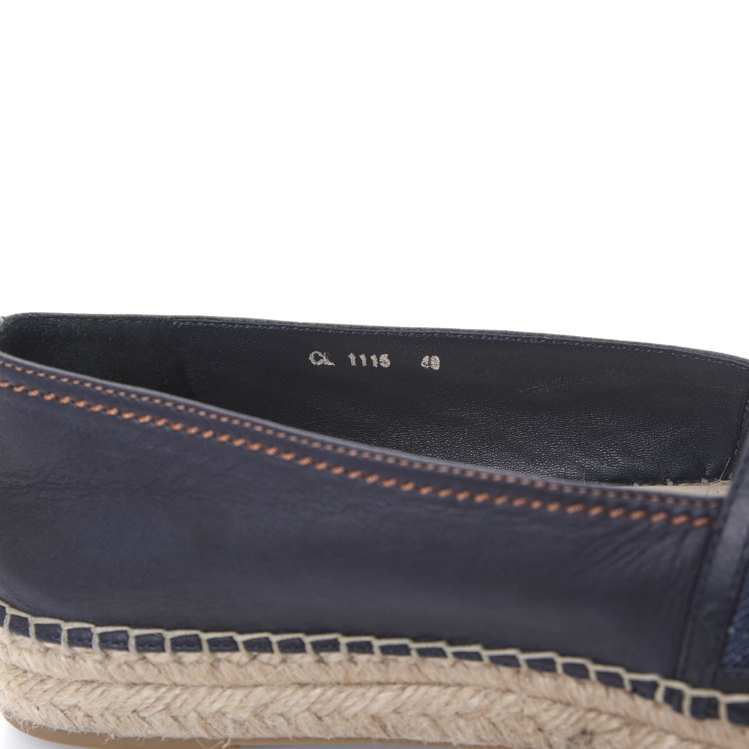 Christian Dior Denim Embroidered Riviera Espadrille 40 Bleu Jean 8 of 8