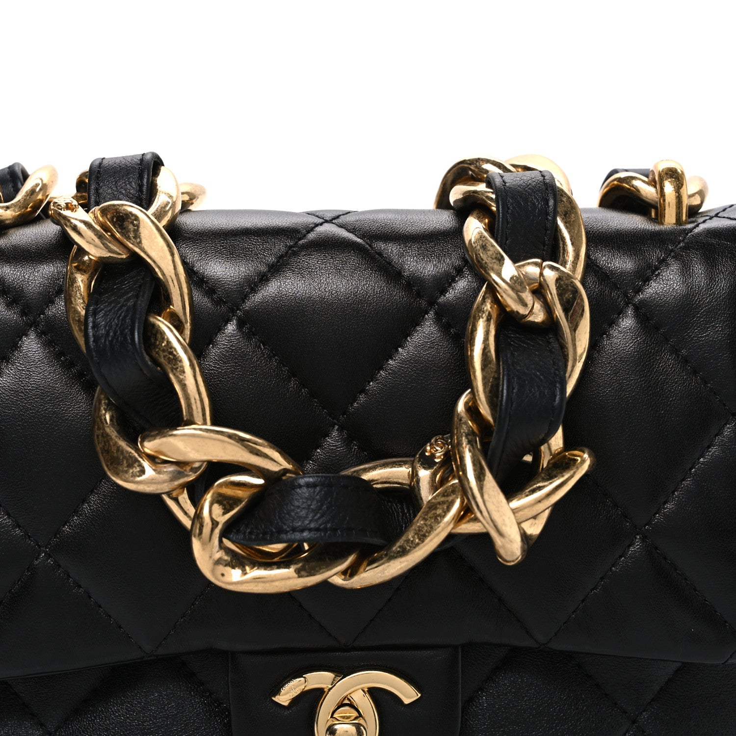 Chanel Lambskin Quilted Small Funky Town Flap Black 8 of 10