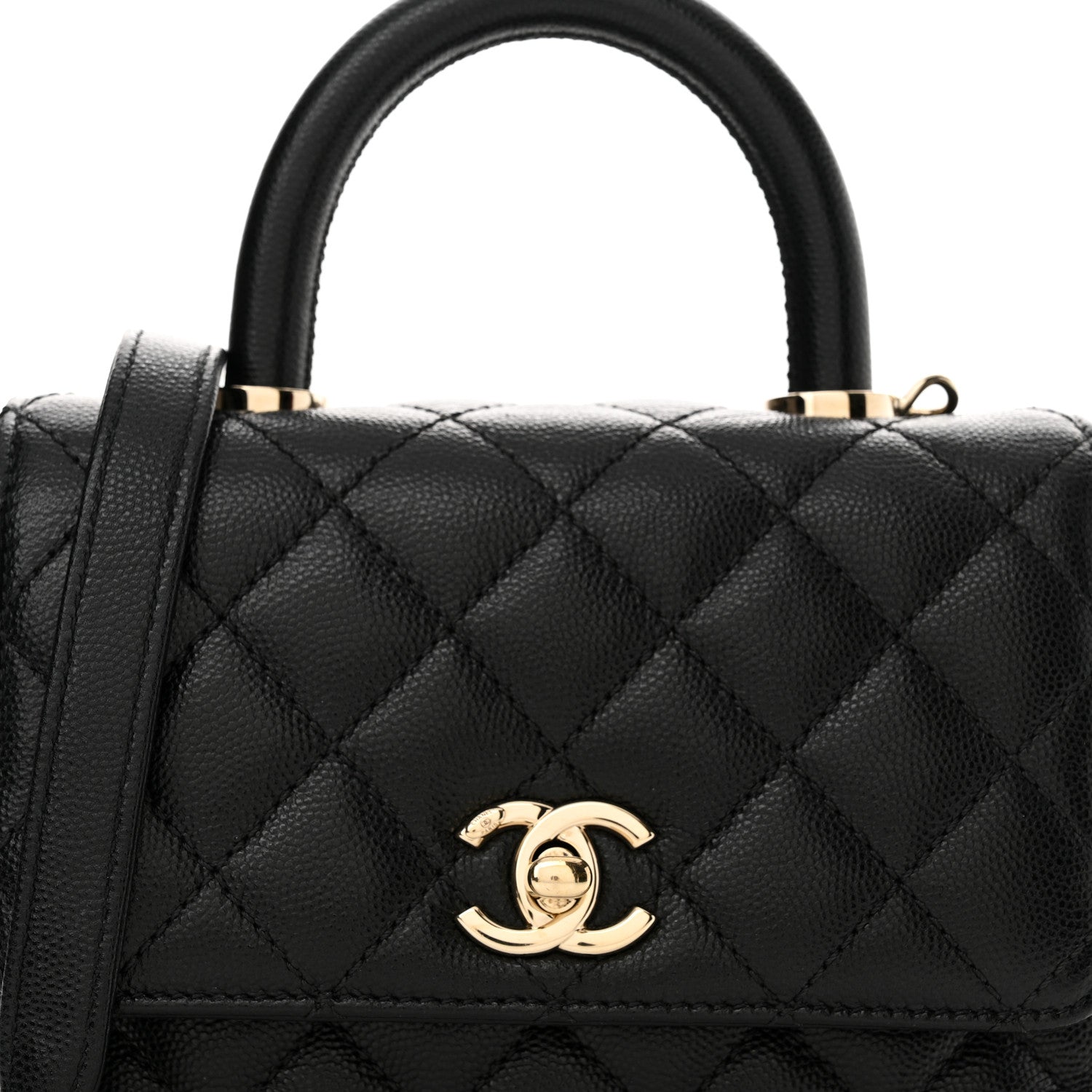 Chanel Caviar Quilted Extra Mini Coco Handle Flap Black 8 of 10